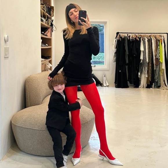 NWT velvet red stockings opaque winter tights fashion legs one size leggy DP - Picture 5 of 16